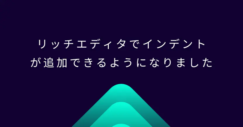 リッチエディタでインデントが追加できるようになりました