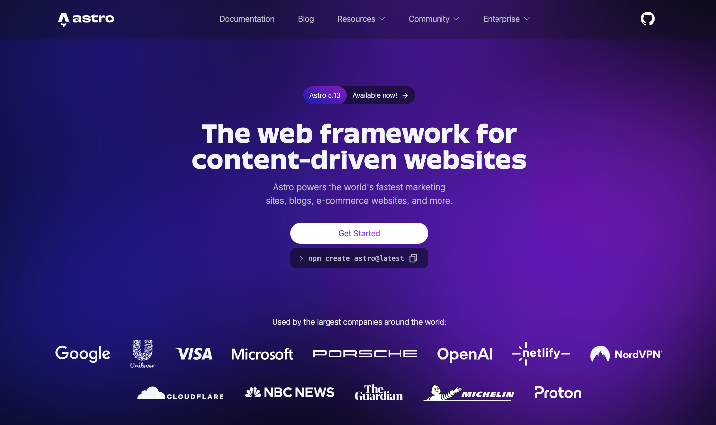 Astro公式サイト