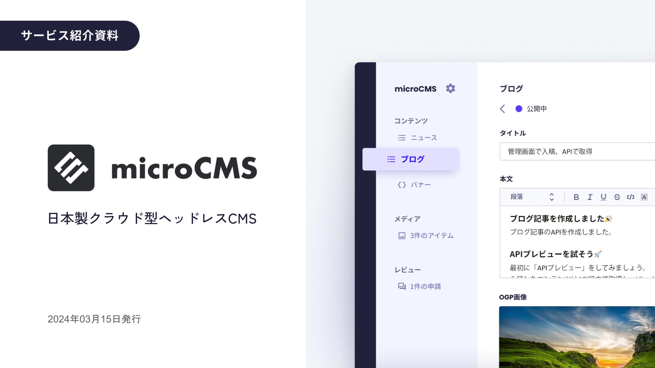 microCMSサービス紹介資料