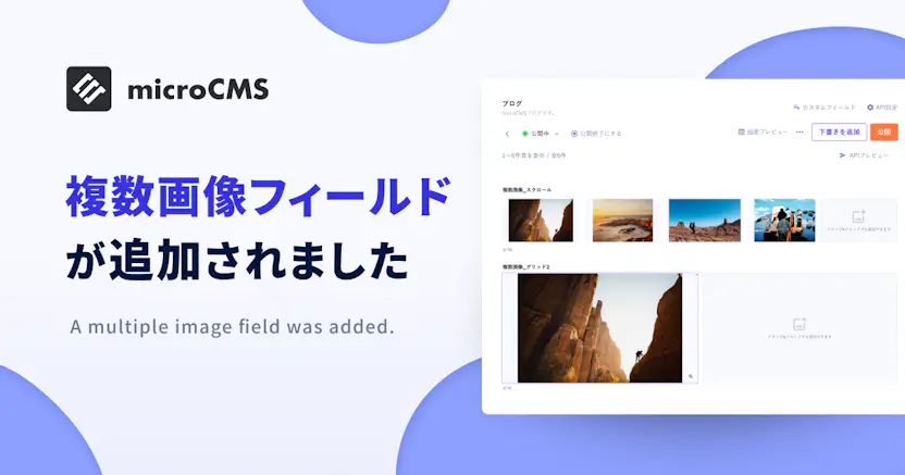 複数画像フィールドが追加されました